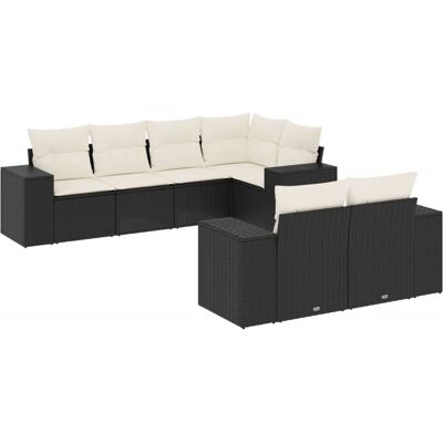 VidaXL Gartenmöbel-Set - Modulares, Wasserdichtes Kissen - 7 Plätze VidaXL Gartenmöbel-Set - Modulares, Wasserdichtes Kissen - 7 Plätze