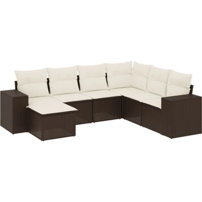 VidaXL Gartenmöbel-Set - Langlebiges PE-Rattan, Glastisch, Modulares Design VidaXL Gartenmöbel-Set - Langlebiges PE-Rattan, Glastisch, Modulares Design