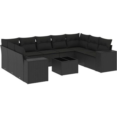 VidaXL Gartenset - Schwarz - Modulares Gartenmöbel mit Stauraum VidaXL Gartenset - Schwarz - Modulares Gartenmöbel mit Stauraum