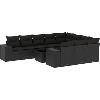 VidaXL Gartenset - Schwarz, Modular, UV-beständig VidaXL Gartenset - Schwarz, Modular, UV-beständig