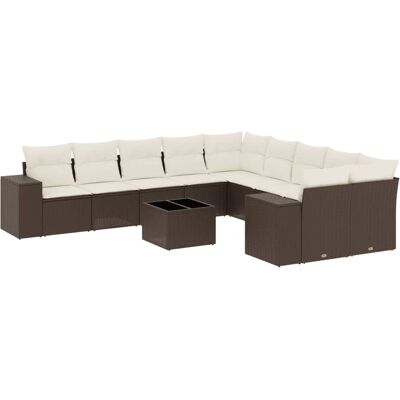 VidaXL Outdoor-Möbelset - Langlebiges PE-Rattan, Wasserfester Stauraum, Modulares Design VidaXL Outdoor-Möbelset - Langlebiges PE-Rattan, Wasserfester Stauraum, Modulares Design