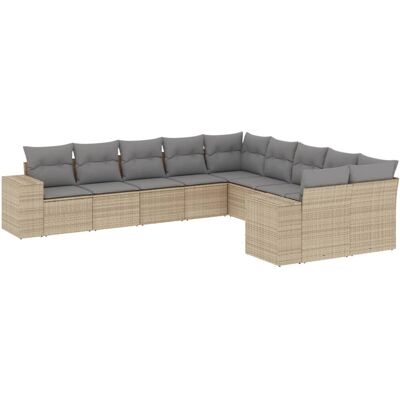 vidaXL Gartenmöbel-Set - Beige, Modular, 11-tlg vidaXL Gartenmöbel-Set - Beige, Modular, 11-tlg