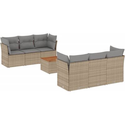 VidaXL Outdoor Möbelset - Beige, Modular, Wetterfest VidaXL Outdoor Möbelset - Beige, Modular, Wetterfest