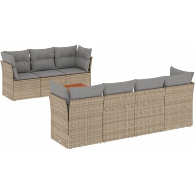 VidaXL Gartenmöbel-Set - Beige, Modular, UV-beständig VidaXL Gartenmöbel-Set - Beige, Modular, UV-beständig