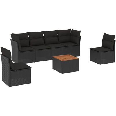 vidaXL Udendørs Møbelsæt - Sort - Modular Have Sofa med Opbevaringsplads vidaXL Udendørs Møbelsæt - Sort - Modular Have Sofa med Opbevaringsplads