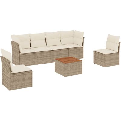 vidaXL beige Gartenmöbel-Set - Modular, UV-beständig vidaXL beige Gartenmöbel-Set - Modular, UV-beständig