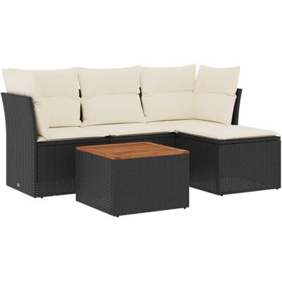 vidaXL Gartenmöbel-Set - Schwarz - Modulares Design vidaXL Gartenmöbel-Set - Schwarz - Modulares Design