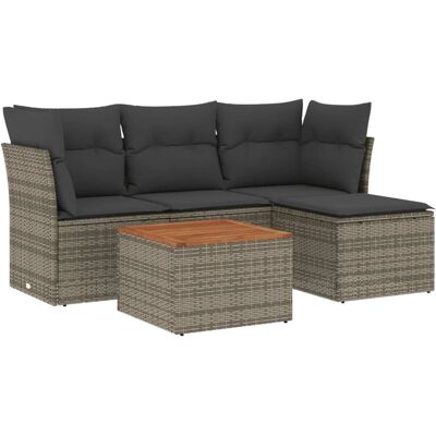 vidaXL Outdoor-Möbelset - Langlebiger Poly-Rattan, Wasserfeste Stauraum, Modulares Design vidaXL Outdoor-Möbelset - Langlebiger Poly-Rattan, Wasserfeste Stauraum, Modulares Design