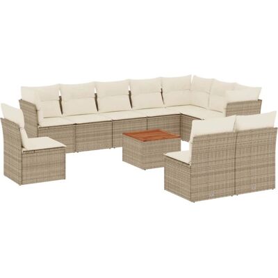 vidaXL Gartenmöbel-Set - Beige, modulär, UV-resistent vidaXL Gartenmöbel-Set - Beige, modulär, UV-resistent