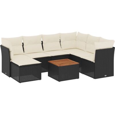 VidaXL Outdoormöbel-Set - Beige, 8-teiliges Gartensofa VidaXL Outdoormöbel-Set - Beige, 8-teiliges Gartensofa