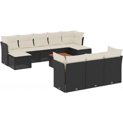 vidaXL Gartensofagarnitur - 11-teilig, Beige, Modular vidaXL Gartensofagarnitur - 11-teilig, Beige, Modular