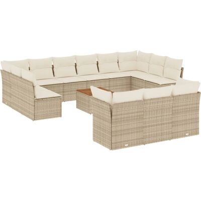 VidaXL Gartenset - Beige, Modular, UV-beständig VidaXL Gartenset - Beige, Modular, UV-beständig