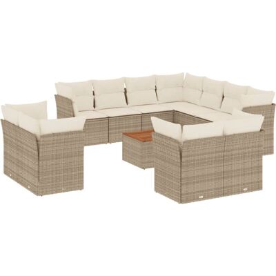 vidaXL Gartenmöbel-Set - Beige, Modular, Langlebig vidaXL Gartenmöbel-Set - Beige, Modular, Langlebig