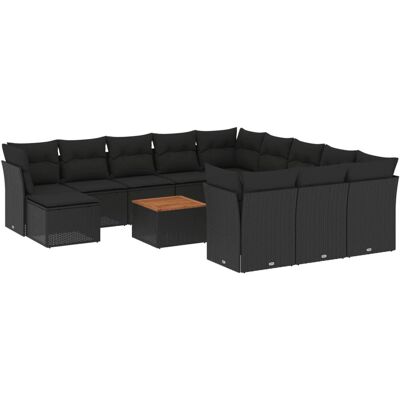 VidaXL Gartenmöbelset - Modular, Schwarz VidaXL Gartenmöbelset - Modular, Schwarz