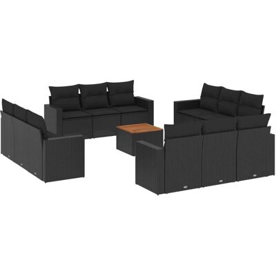 VidaXL Gartenmöbel-Set - Strapazierfähiges Synthetisches Rattan - 12 Plätze VidaXL Gartenmöbel-Set - Strapazierfähiges Synthetisches Rattan - 12 Plätze