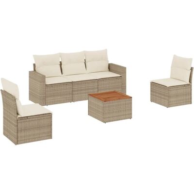 vidaXL beige Gartenmöbel-Set - Outdoor furniture set vidaXL beige Gartenmöbel-Set - Outdoor furniture set
