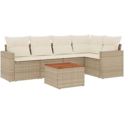 VidaXL Gartenset - Langlebiges synthetisches Rattan, modular, beige VidaXL Gartenset - Langlebiges synthetisches Rattan, modular, beige