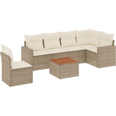 VidaXL Outdoor Möbelset - Beige Poly-Rattan, Modular VidaXL Outdoor Möbelset - Beige Poly-Rattan, Modular