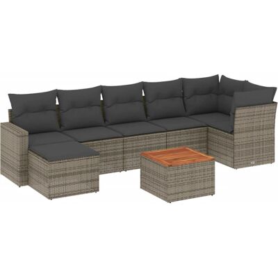 VidaXL Outdoor Möbelset - Grau, Modular, Witterungsbeständig VidaXL Outdoor Möbelset - Grau, Modular, Witterungsbeständig
