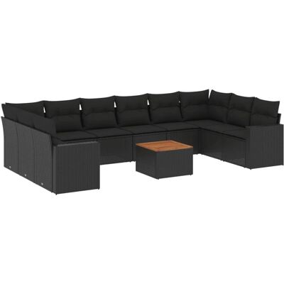 VidaXL Gartenmöbel-Set - Schwarz - Modulares Design VidaXL Gartenmöbel-Set - Schwarz - Modulares Design
