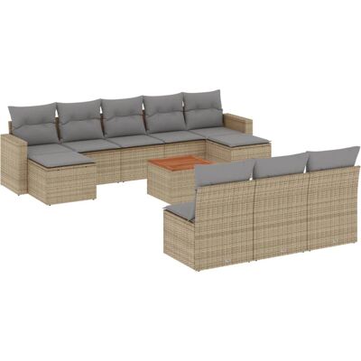vidaXL Gartenmöbel-Set - Beige, Modular, Wetterfest vidaXL Gartenmöbel-Set - Beige, Modular, Wetterfest