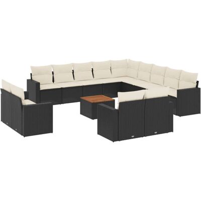 VidaXL Gartenmöbel-Set - Schwarz und Creme VidaXL Gartenmöbel-Set - Schwarz und Creme