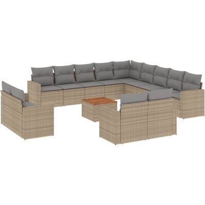 vidaXL Gartenmöbel-Set - Beige - Wetterfestes Poly Rattan vidaXL Gartenmöbel-Set - Beige - Wetterfestes Poly Rattan