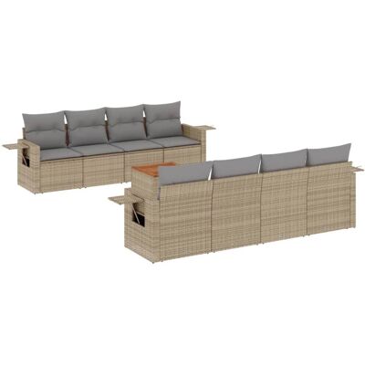 VidaXL Gartenmöbel-Set - Beige Mischung - Modular, Wetterfest VidaXL Gartenmöbel-Set - Beige Mischung - Modular, Wetterfest