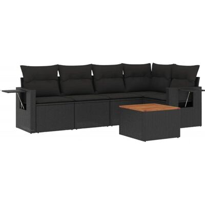 VidaXL Gartenmöbel-Set - Schwarz - Modulares Gartensofa - Outdoor-Möbel VidaXL Gartenmöbel-Set - Schwarz - Modulares Gartensofa - Outdoor-Möbel