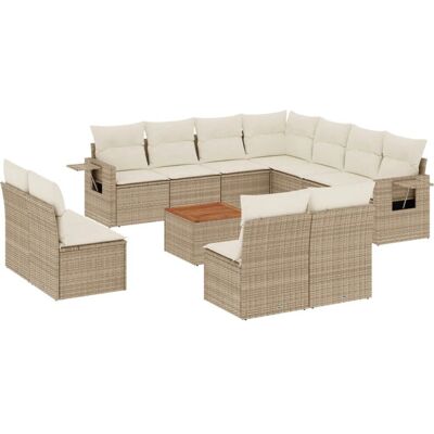 vidaXL Beiges modulares Gartenset - Gartenmöbel mit Stauraum vidaXL Beiges modulares Gartenset - Gartenmöbel mit Stauraum
