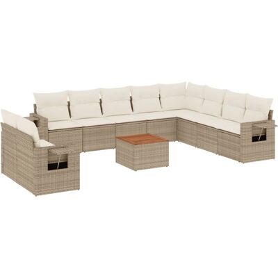 vidaXL 11-tlg. Gartensofagarnitur mit Kissen - Gartenmöbel vidaXL 11-tlg. Gartensofagarnitur mit Kissen - Gartenmöbel