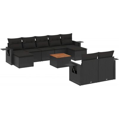 vidaXL Gartensofa-Set - Beige, Modular, UV-beständig vidaXL Gartensofa-Set - Beige, Modular, UV-beständig
