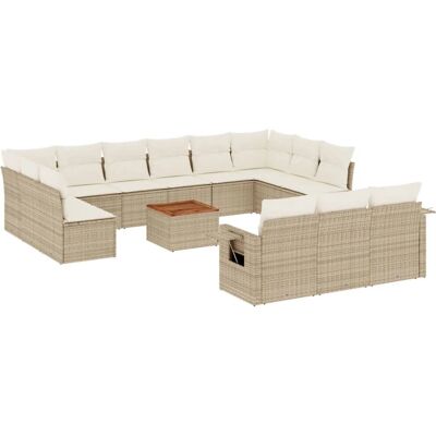 vidaXL Gartenset - Beige, Modular, Stauraum vidaXL Gartenset - Beige, Modular, Stauraum