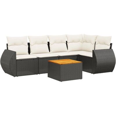 vidaXL Gartenset aus Kunststoff - Schwarz - Modular, Wetterfest vidaXL Gartenset aus Kunststoff - Schwarz - Modular, Wetterfest