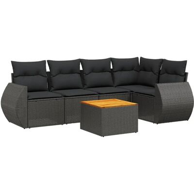 vidaXL Gartenmöbel-Set - Schwarz - Langlebig, Modular, UV-beständig vidaXL Gartenmöbel-Set - Schwarz - Langlebig, Modular, UV-beständig