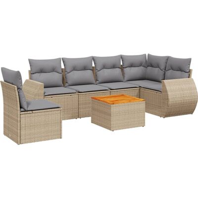 vidaXL Gartenmöbel-Set - Beige, Modular, Wetterfest vidaXL Gartenmöbel-Set - Beige, Modular, Wetterfest