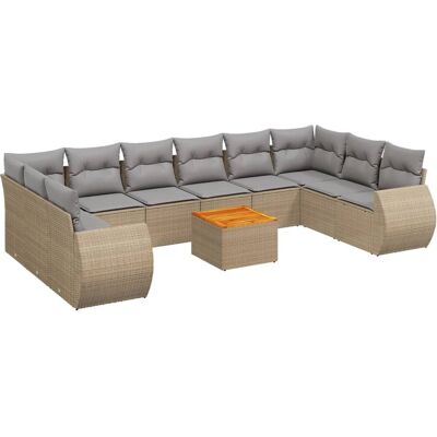 VidaXL Gartenmöbel-Set - Beige, Modular - Gartenset VidaXL Gartenmöbel-Set - Beige, Modular - Gartenset