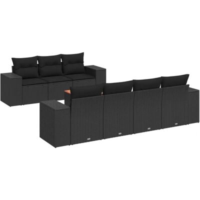 vidaXL Gartenmöbel-Set - Schwarz - Modulär vidaXL Gartenmöbel-Set - Schwarz - Modulär