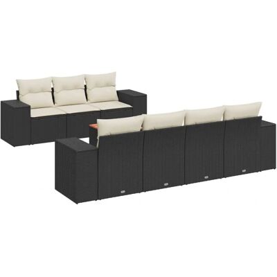 vidaXL Gartenmöbel-Set - Schwarz - Modulares Design vidaXL Gartenmöbel-Set - Schwarz - Modulares Design
