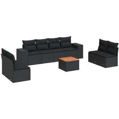 vidaXL Gartenmöbel-Set - Schwarz - Modulare Gartensofa mit Stauraum vidaXL Gartenmöbel-Set - Schwarz - Modulare Gartensofa mit Stauraum