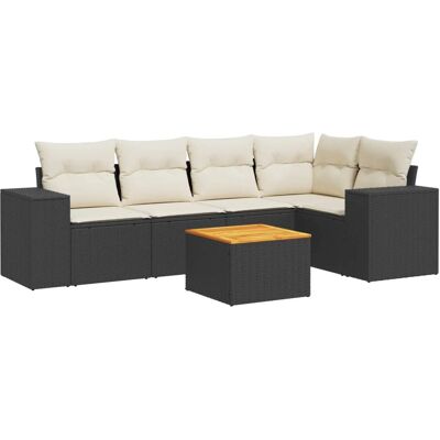 VidaXL Gartenmöbelset - Schwarz - Langlebig, Modular, UV-beständig VidaXL Gartenmöbelset - Schwarz - Langlebig, Modular, UV-beständig