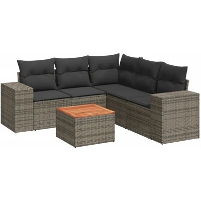 VidaXL 474782 Gartenset - Strapazierfähiges Poly-Rattan, 6-tlg., Grau VidaXL 474782 Gartenset - Strapazierfähiges Poly-Rattan, 6-tlg., Grau