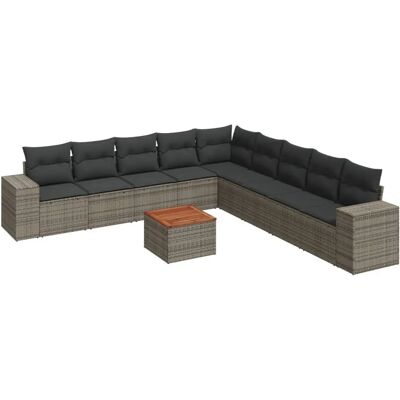 VidaXL Gartenmöbel-Set - Grau, Modular, UV-beständig VidaXL Gartenmöbel-Set - Grau, Modular, UV-beständig