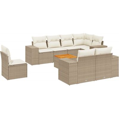 VidaXL Gartenmöbel-Set - Modular, UV-beständig, Beige VidaXL Gartenmöbel-Set - Modular, UV-beständig, Beige