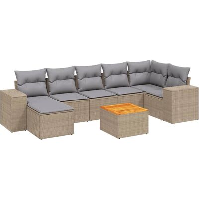 vidaXL 3257893 Gartenmöbel-Set - Beige, Modular, Wetterfest vidaXL 3257893 Gartenmöbel-Set - Beige, Modular, Wetterfest