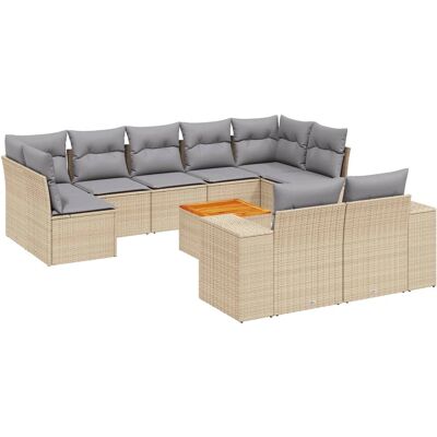 vidaXL Gartenmöbel-Set - Beiges Modular-Sofa vidaXL Gartenmöbel-Set - Beiges Modular-Sofa