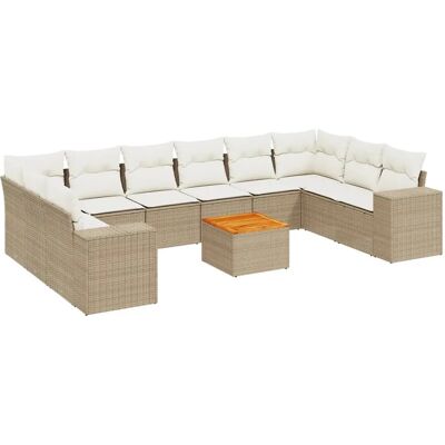 VidaXL Gartenmöbel-Set - Beige, Modular, Wetterfest VidaXL Gartenmöbel-Set - Beige, Modular, Wetterfest