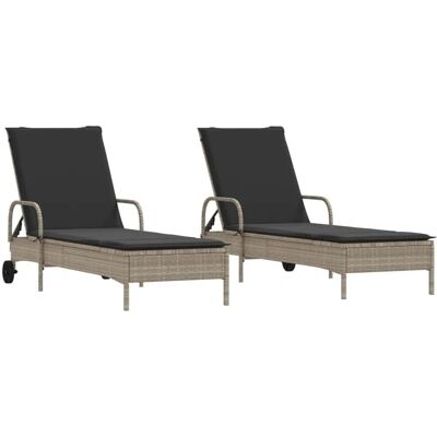 VidaXL Outdoor Lounge Chairs - Wetterbeständiges PE-Rattan, Verstellbare Rückenlehne VidaXL Outdoor Lounge Chairs - Wetterbeständiges PE-Rattan, Verstellbare Rückenlehne