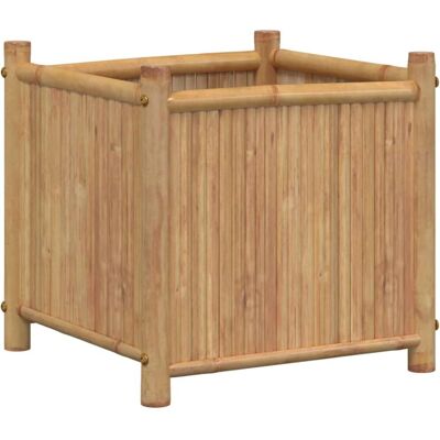 vidaXL 40x40x40 cm Bamboo Planter - Garden Raised Bed for Outdoors vidaXL 40x40x40 cm Bamboo Planter - Garden Raised Bed for Outdoors