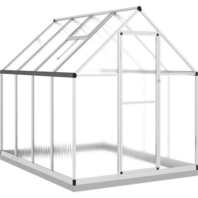 Serre avec cadre de base en aluminium argenté 224x169x202 cm - Serre Serre avec cadre de base en aluminium argenté 224x169x202 cm - Serre